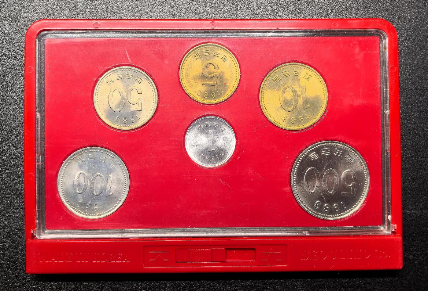 凡希社世界钱币微拍第二百九十一期 1983南朝鲜MINT SET六枚原厂包装
