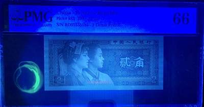 思温藏品团购专场（138） 0499①√-四版币·8002·数二·通天副品·大象头·PMG66EP