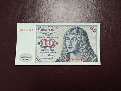 德国纸币 倒二版 1980年 10马克 全新UNC - 德国纸币 倒二版 1980年 10马克 全新UNC