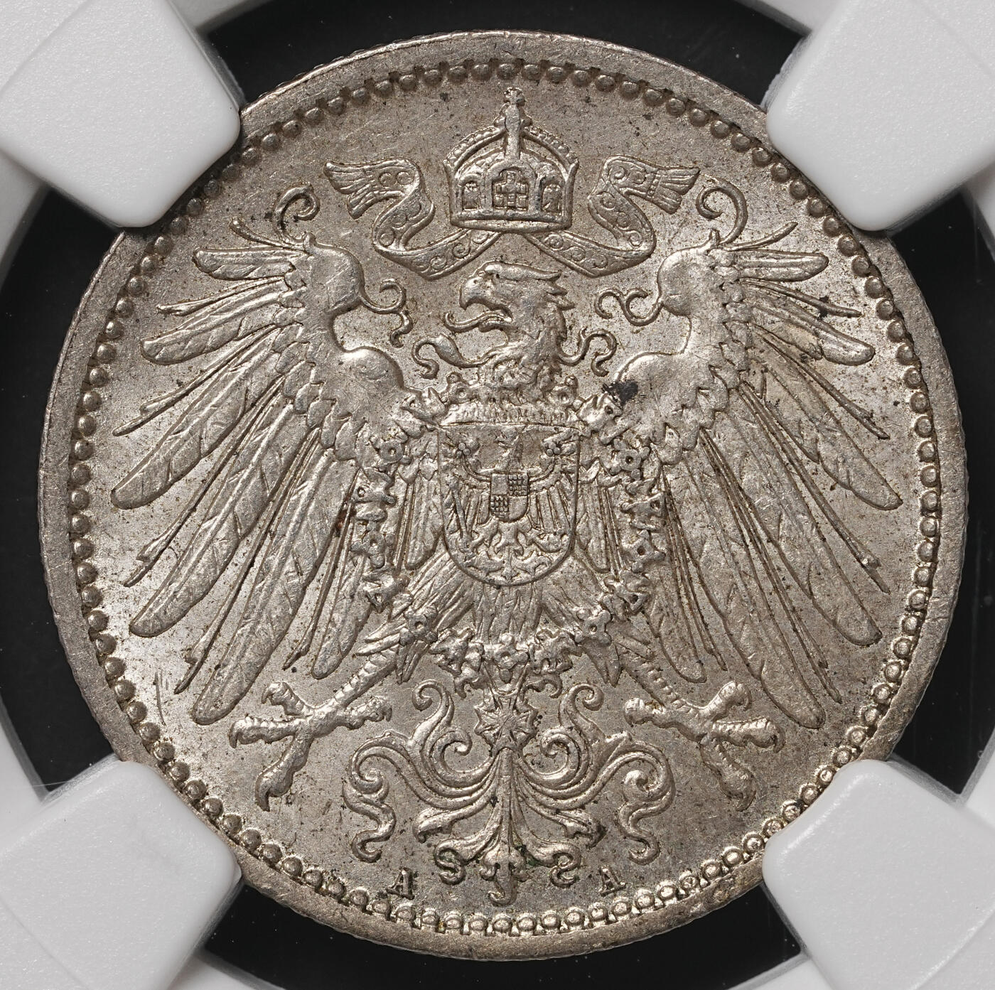 修遠堂世界钱币第四十八期 全场包邮 NGC MS63 1914年德国1马克银币 A厂铭