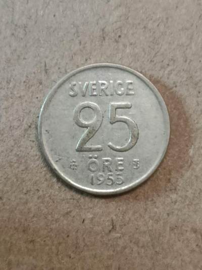 1955年瑞典25欧尔银币