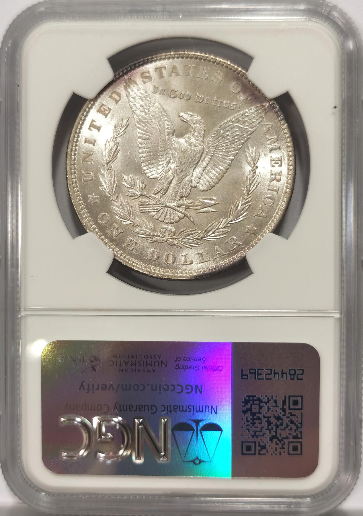 博洋堂世界钱币拍卖第102期（全场包邮） NGC MS64 美国1897摩根银币，币面干净丝绸光，值得收藏