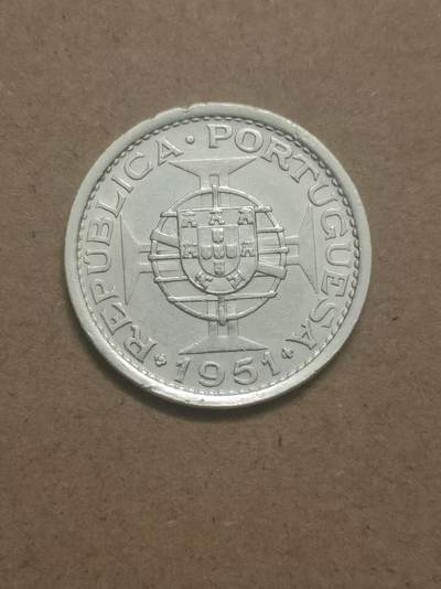 1951年葡属圣多美和普林西比10埃斯库多银币
