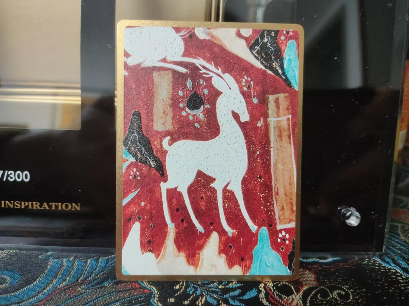 龍虎卡牌ᴿ XIII（万物皆可） 【金属卡】敦煌-鹿王本生（镀金铜卡）