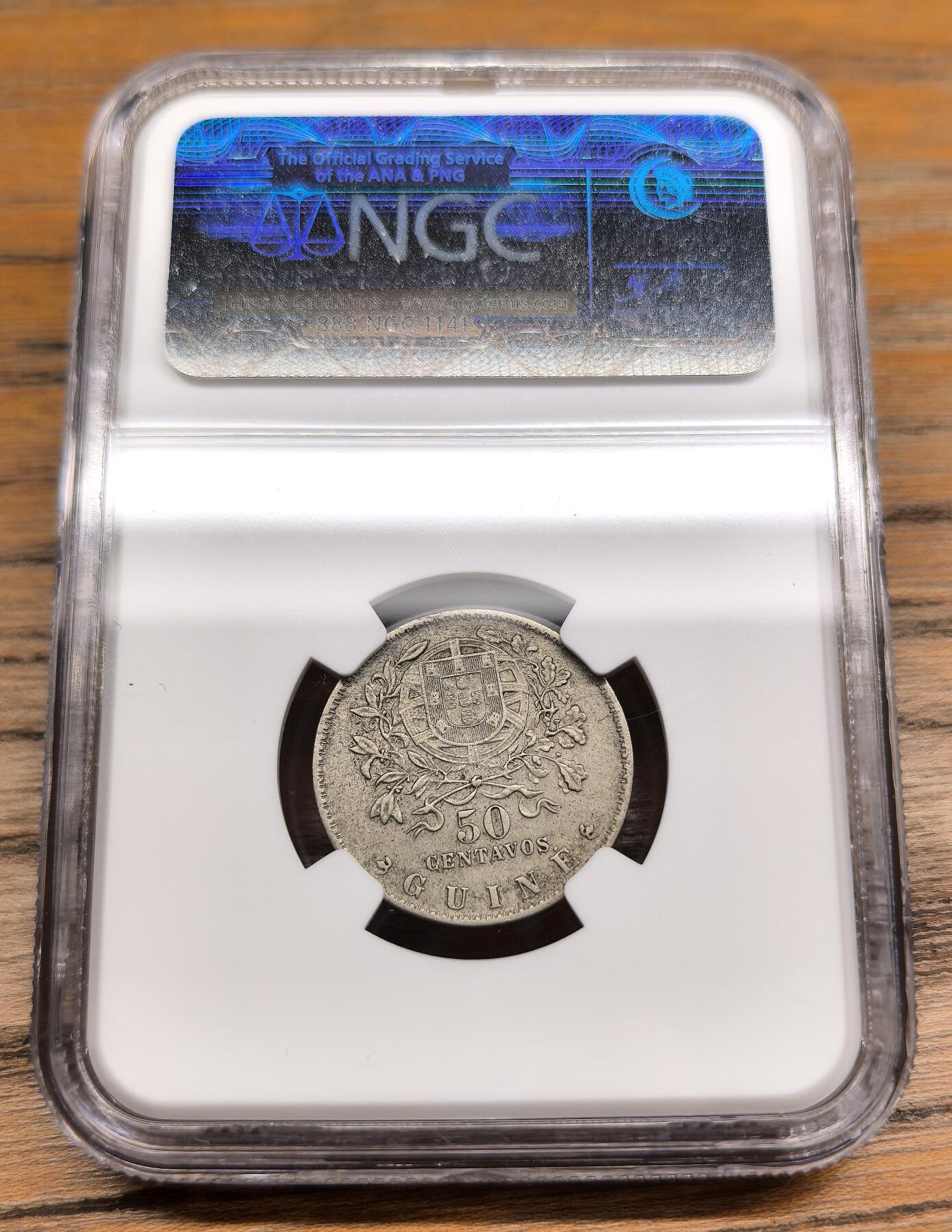 凡希社世界钱币微拍第二百九十一期 1933葡属几内亚50分NGC-XFD，稀少。