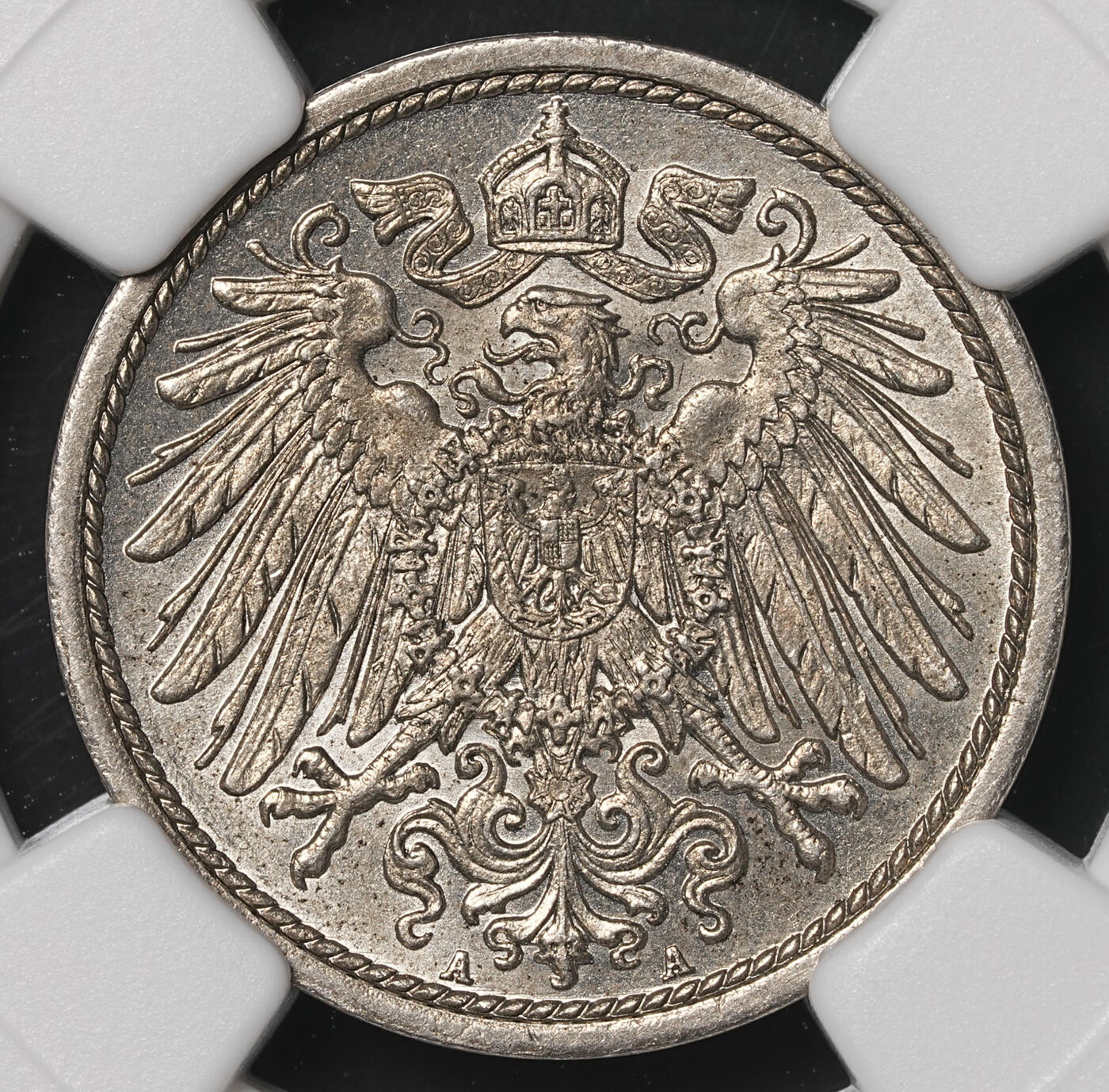 修遠堂世界钱币第四十八期 全场包邮 NGC MS64 1914年德国10芬尼 A厂铭