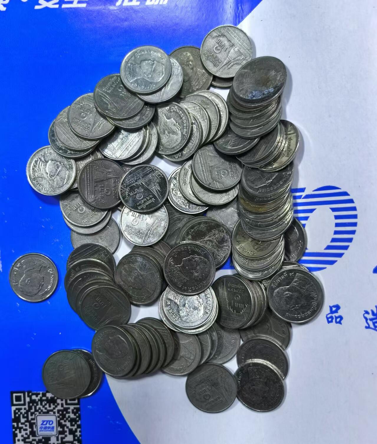 北京马甸外国币专卖微拍第130期，外国非贵金属流通币，纪念币，专场，陆续上新，欢迎关注 泰国1铢100枚