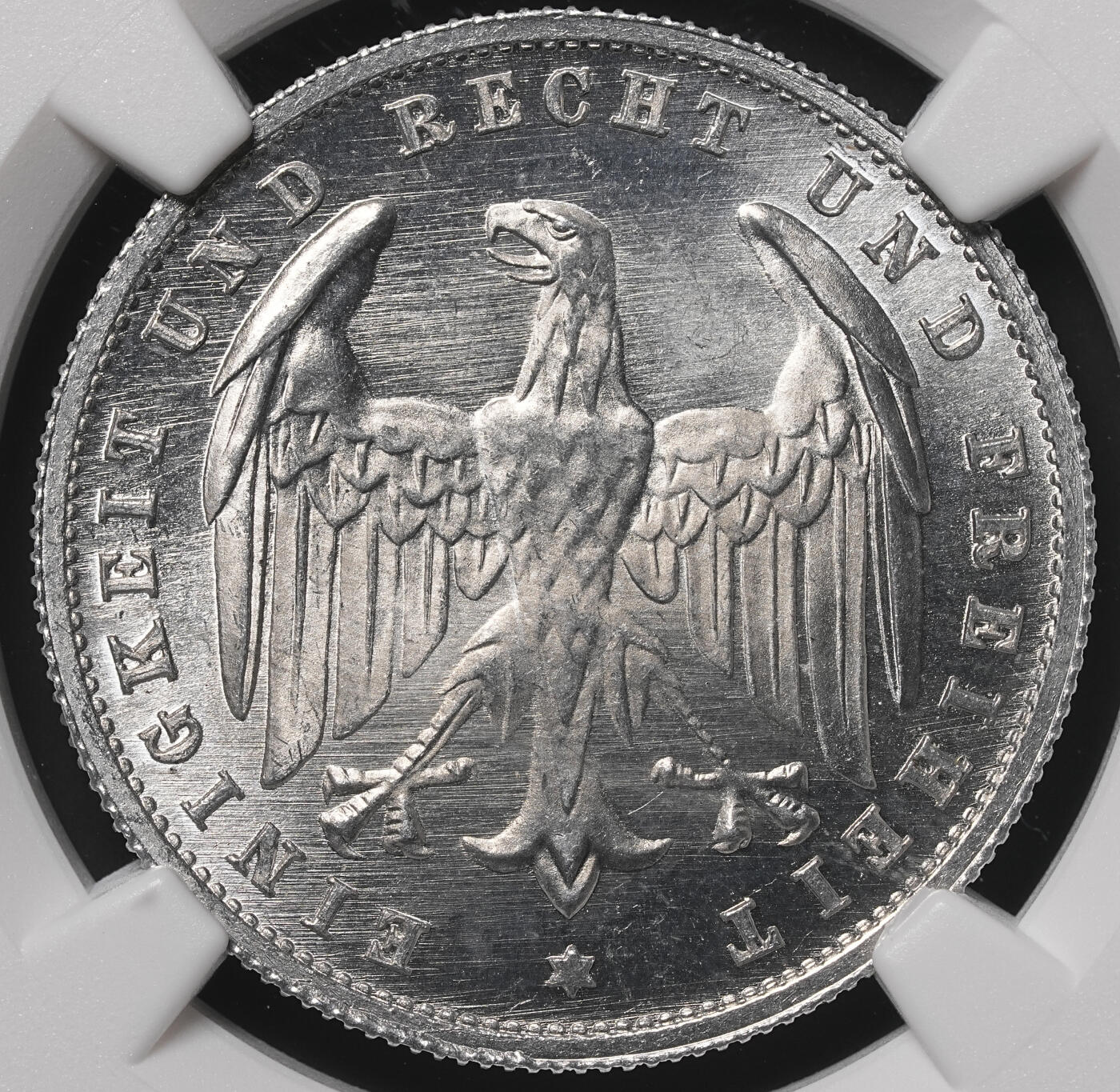 修遠堂世界钱币第四十八期 全场包邮 NGC MS65 1923年魏玛政府500马克
