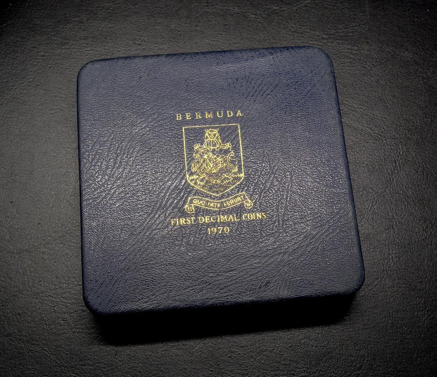 凡希社世界钱币微拍第二百九十一期 1970百慕大MS原盒六枚套原厂塑封，十进制首年。