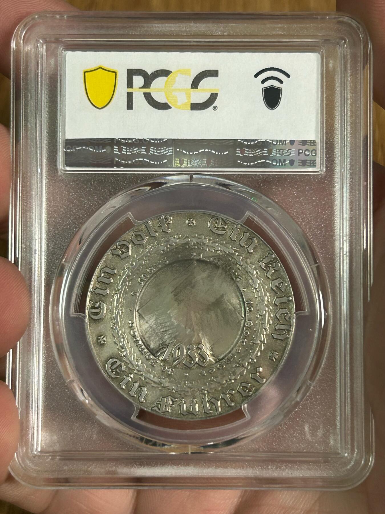 pcgs65 德国元首希特勒大事记C47银章 pcgs65 德国元首希特勒大事记C47银章
