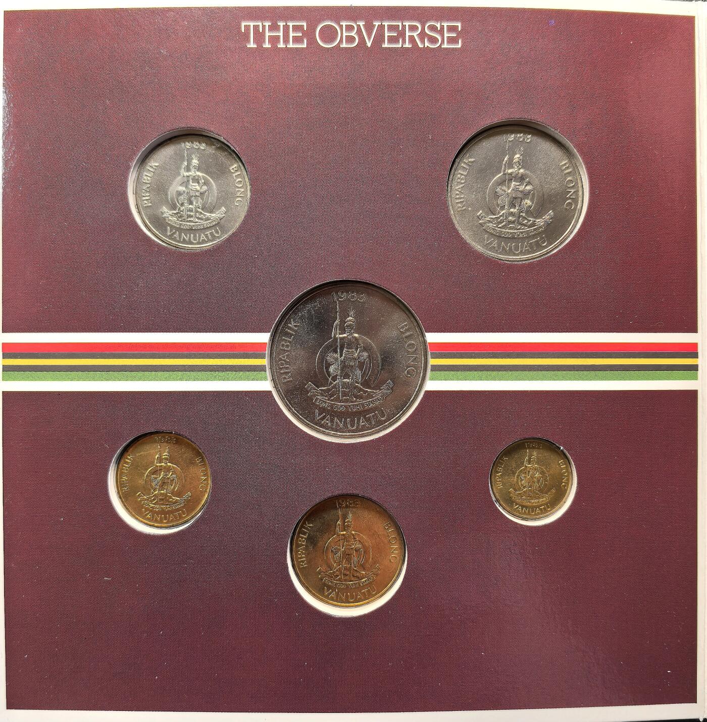 凡希社世界钱币微拍第二百九十一期 1983瓦努阿图MINT SET首年版卡装好品