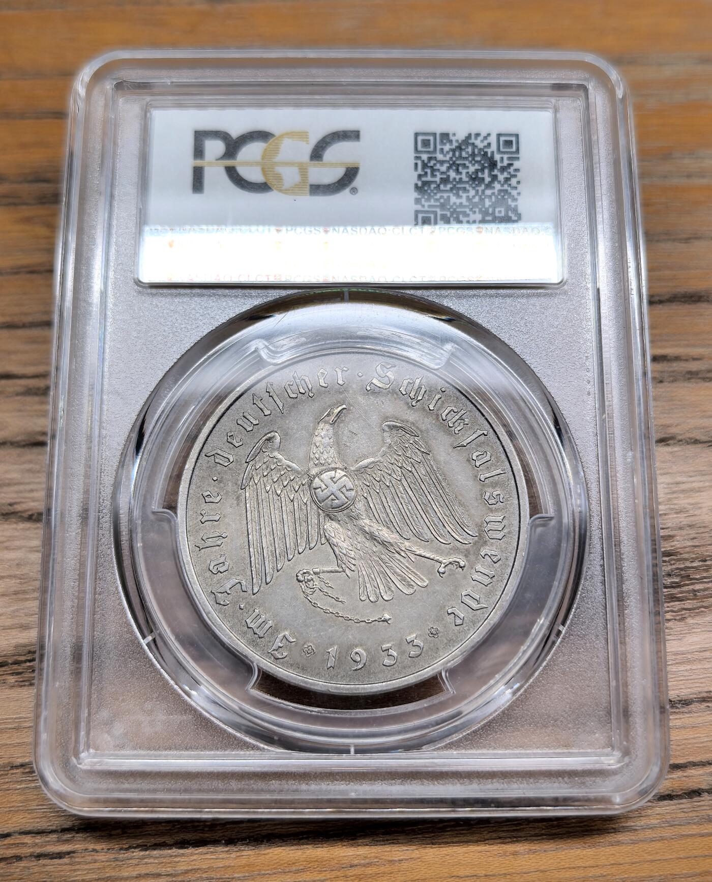 凡希社世界钱币微拍第二百九十一期 1933德国挣脱锁链元首像纪念银章PCGS-SP58