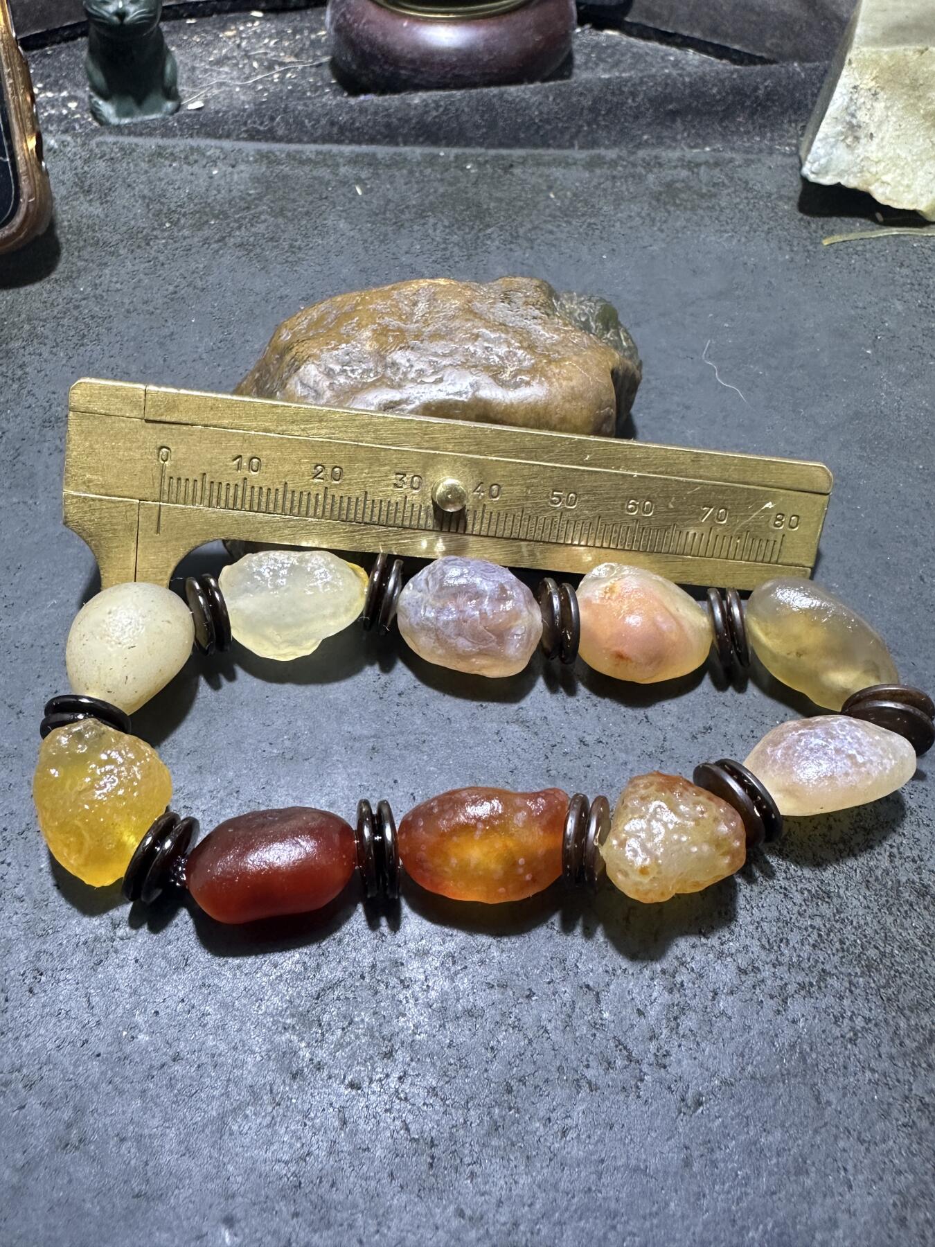 放一条福利！精美天然阿拉善戈壁糖心玛瑙原石手串一条 放一条福利！精美天然阿拉善戈壁糖心玛瑙原石手串一条