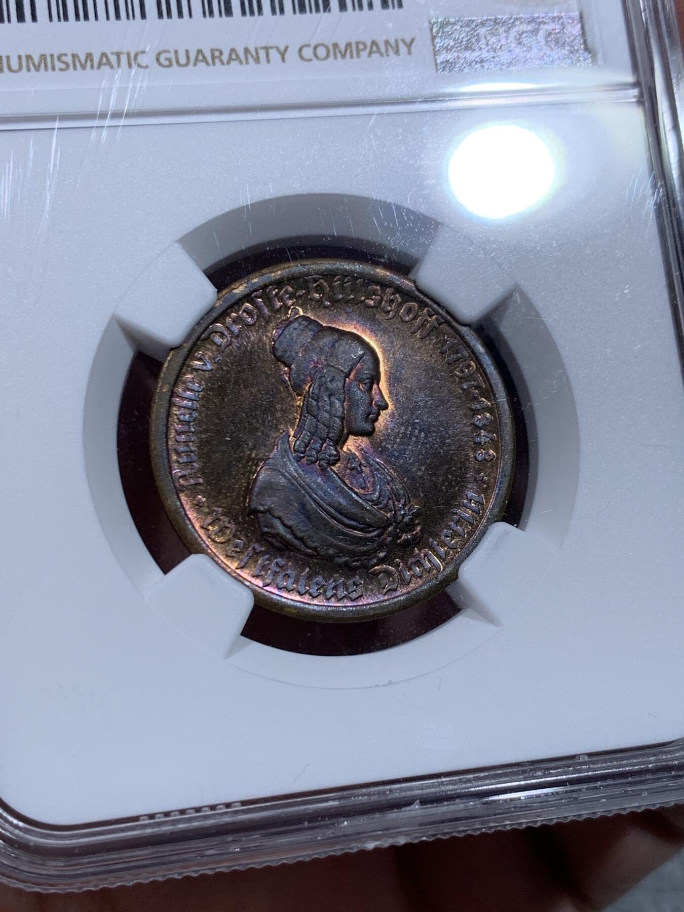 《竞宝斋》第331场 周日，周一 2场连拍 （全场包邮） NGC MS63BN 1923年德紧100马克 底板有镜面感！十分漂亮的一枚