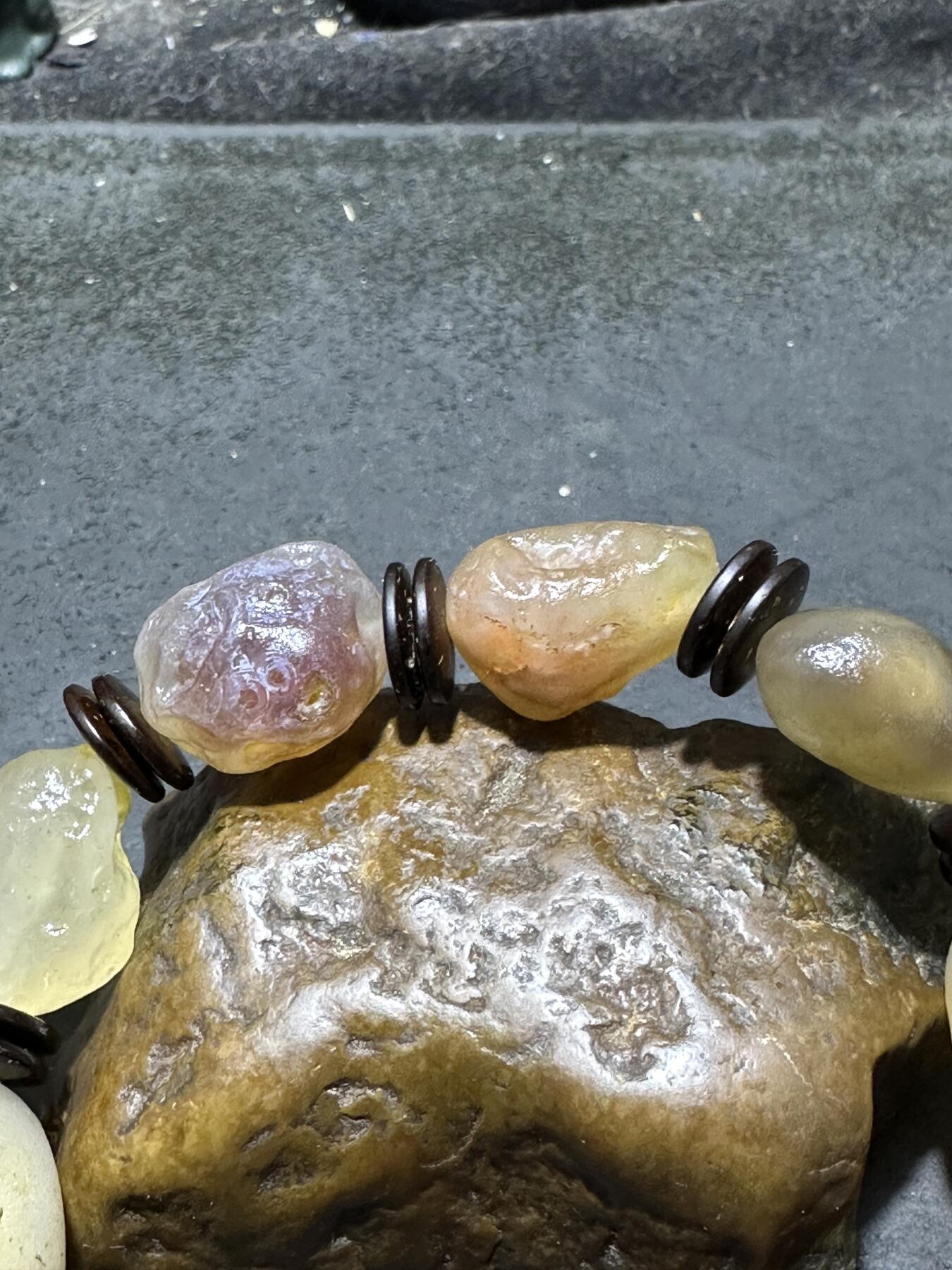 放一条福利！精美天然阿拉善戈壁糖心玛瑙原石手串一条 放一条福利！精美天然阿拉善戈壁糖心玛瑙原石手串一条