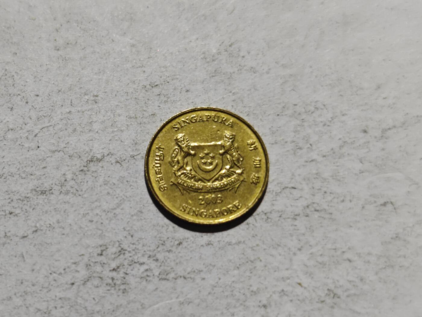 小小杂货铺实时场第一期 新加坡五分硬币