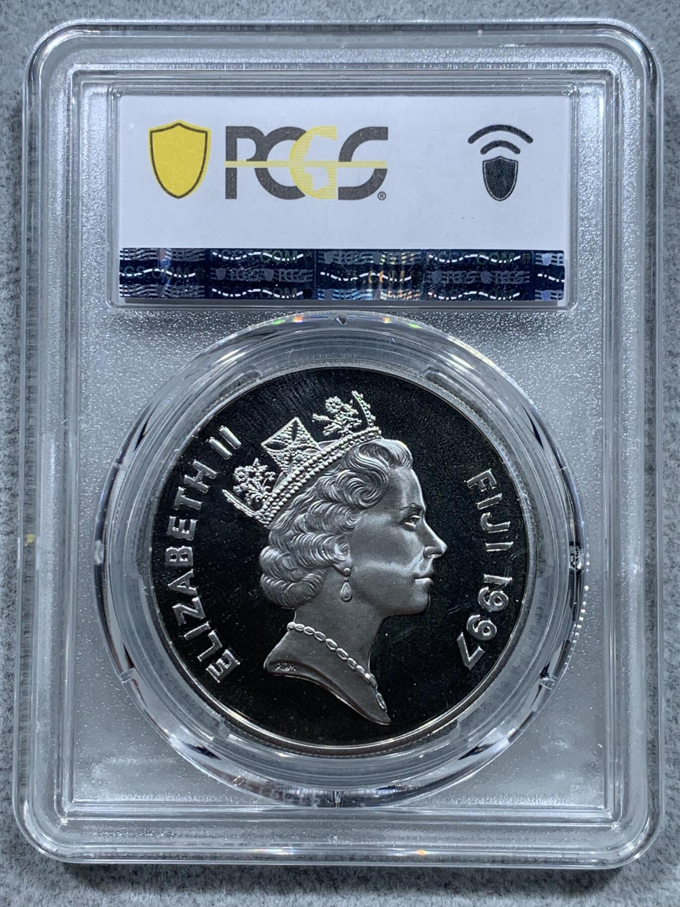 《竞宝斋》第331场 周日，周一 2场连拍 （全场包邮） PCGS PR68DCAM 斐济1997年10元儿童年精制银币
