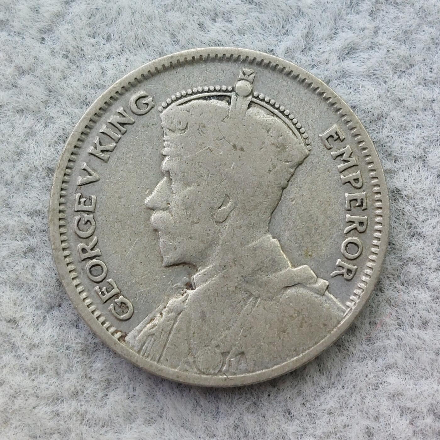 新西兰1933年乔治五世6便士银币