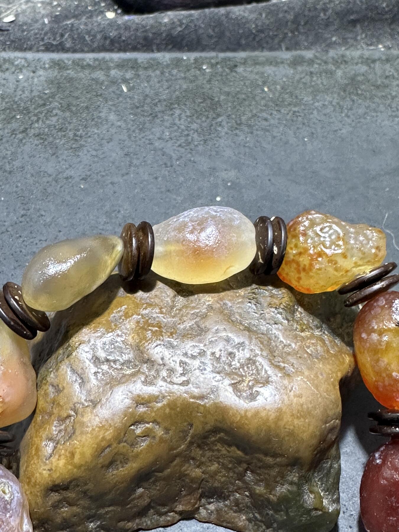 放一条福利！精美天然阿拉善戈壁糖心玛瑙原石手串一条 放一条福利！精美天然阿拉善戈壁糖心玛瑙原石手串一条