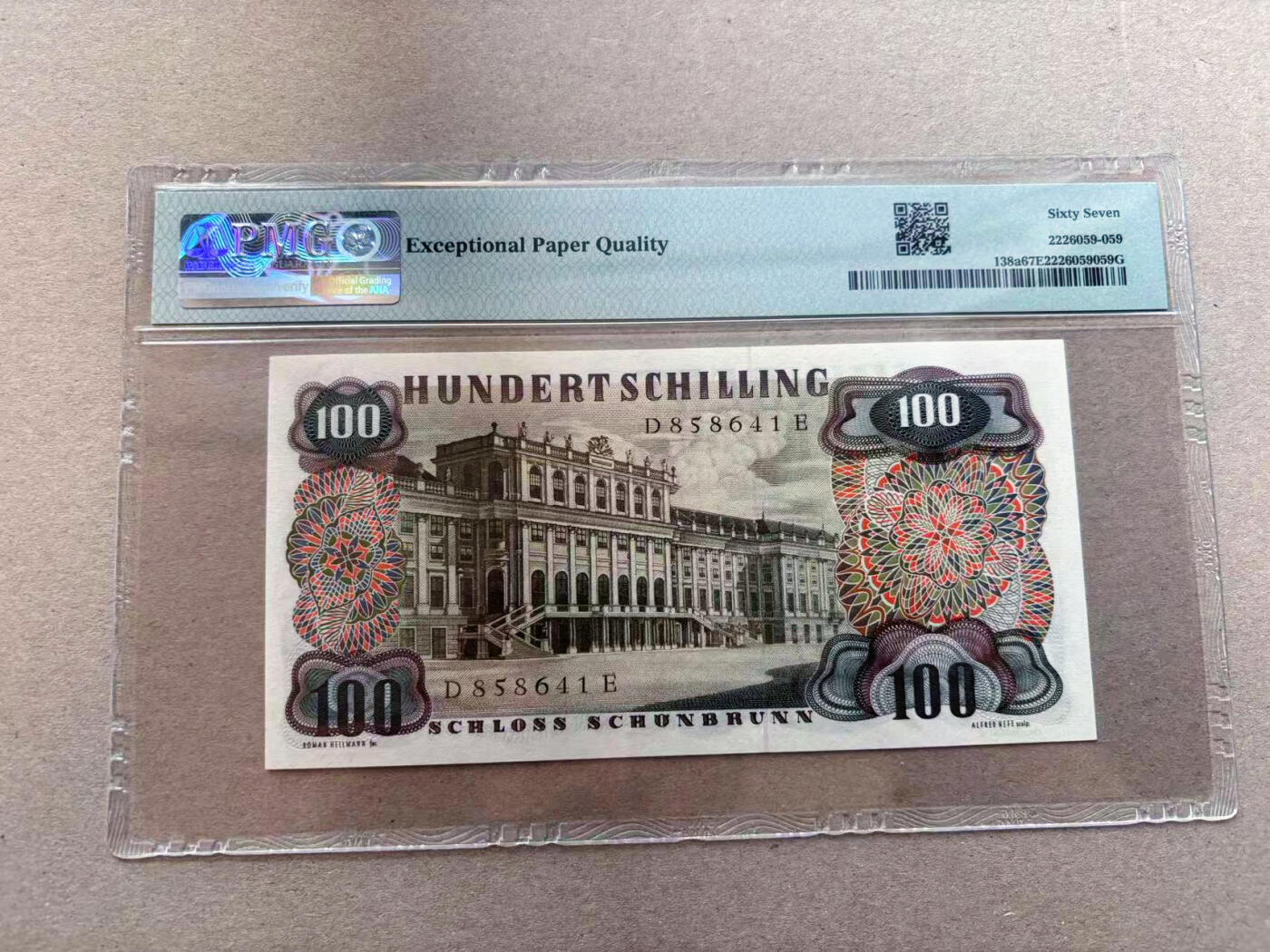 【Blue Auction】✨世界纸币精拍第585期【精】  奥地利 1960年100先令 斯特劳斯 PMG67EPQ 高分