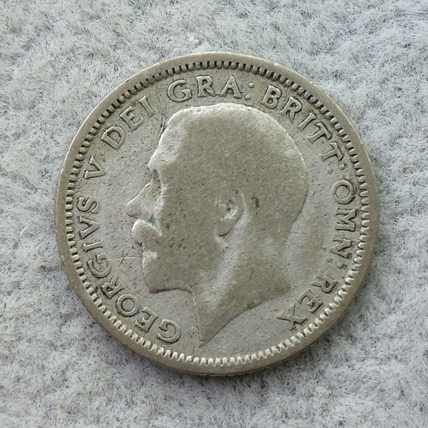 英国1926年乔治五世6便士银币