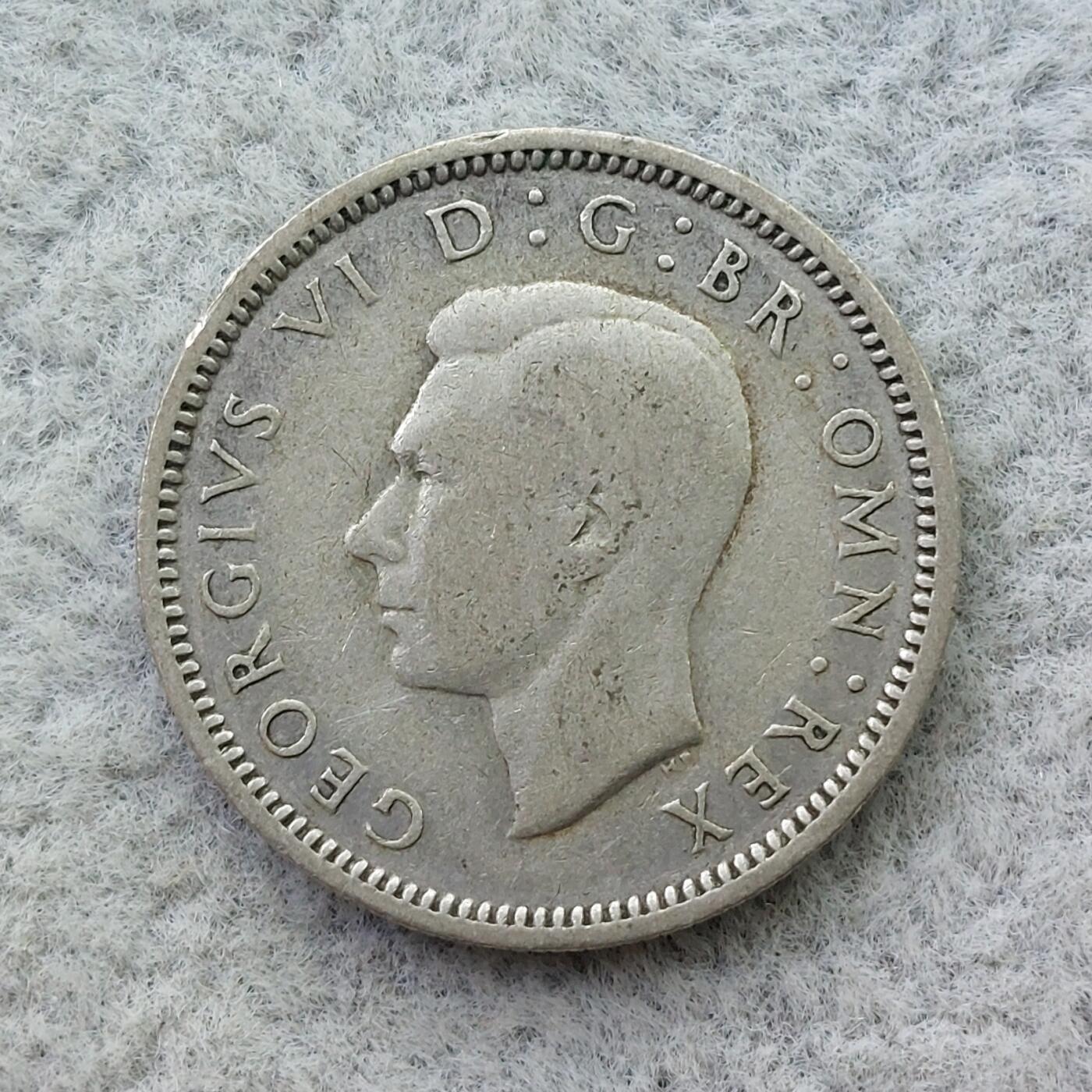 英国1939年乔治六世6便士银币