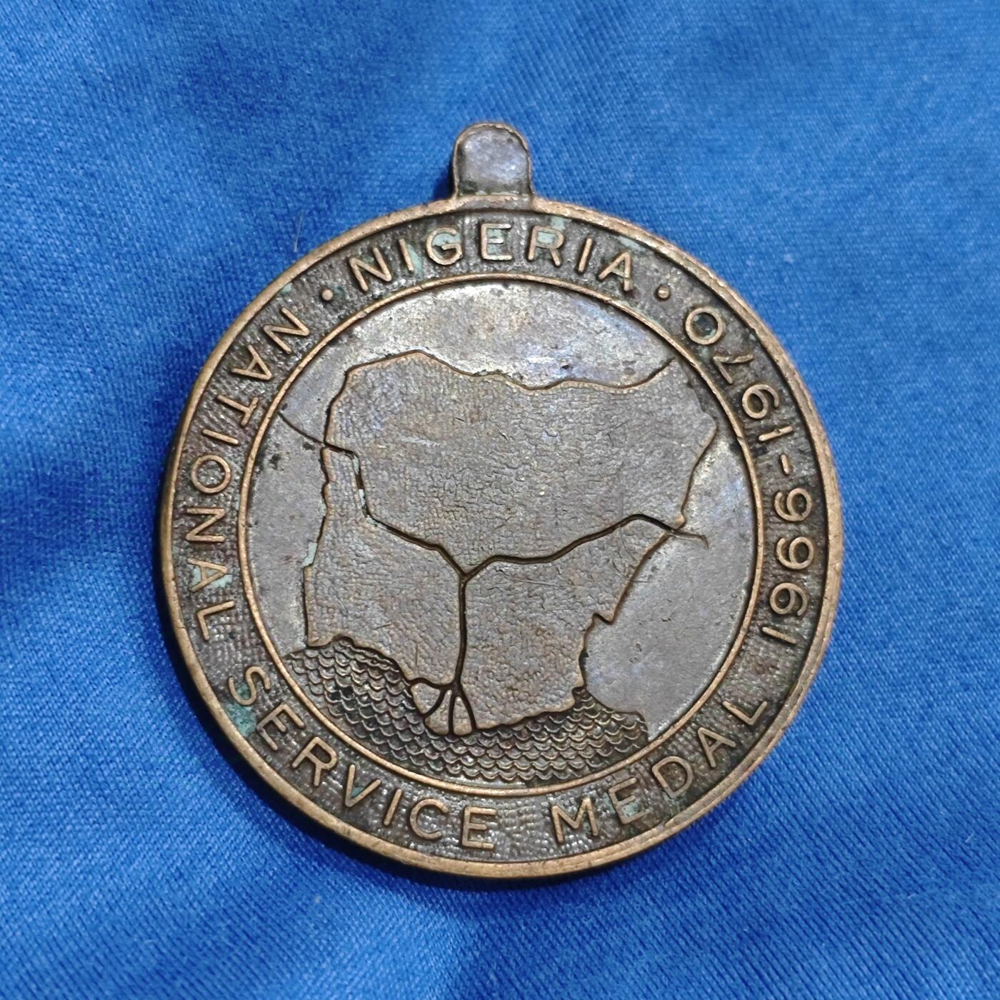 西非尼日利亚1966-1970内战纪念铜章