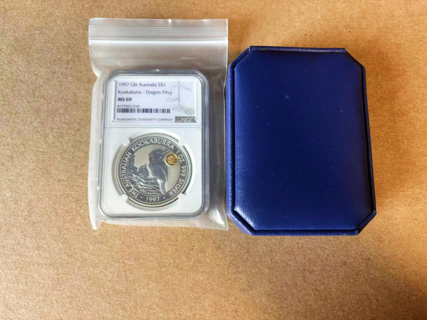 【Blue Auction】✨世界纸币精拍第585期【精】 【一组2枚 带盒】澳大利亚Kookaburra-Gold Dragon&Phoenix 1997年1元龙凤纪念银币 NGC MS70满分&MS69 
