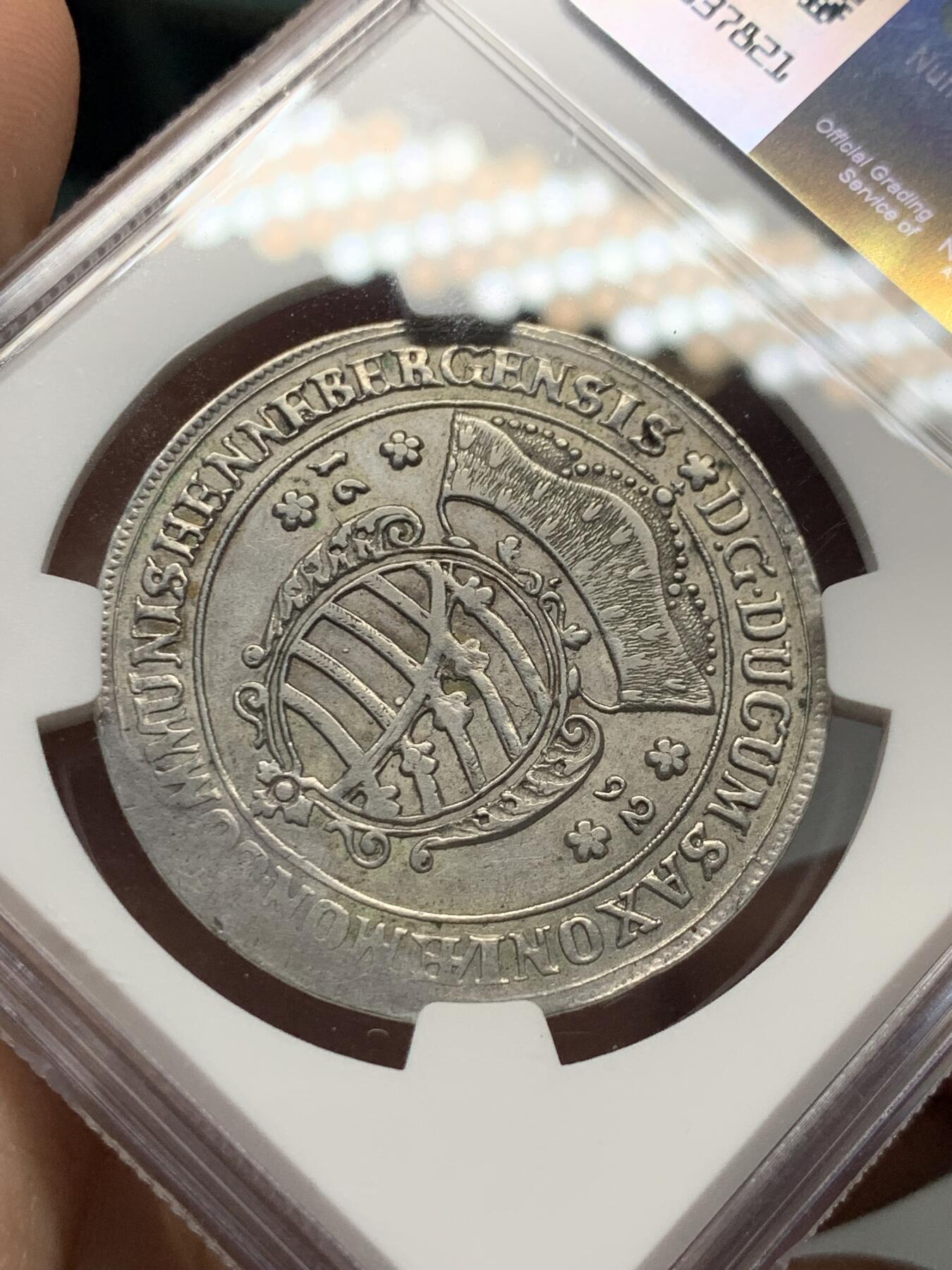 《竞宝斋》第332场 周日，周一 2场连拍 （全场包邮） 唯一亚军分 NGC AU50 德国 1692年 科隆 2/3泰勒银币 稀见品种 不可错过