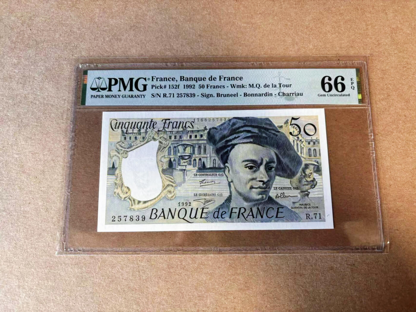 【Blue Auction】✨世界纸币精拍第585期【精】 法国 1992年50法郎 PMG66EPQ 