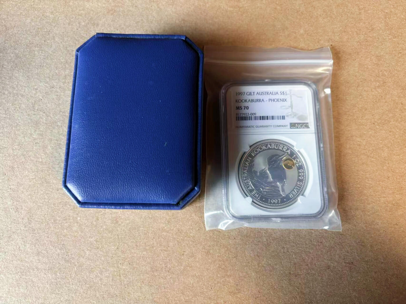 【Blue Auction】✨世界纸币精拍第585期【精】 【一组2枚 带盒】澳大利亚Kookaburra-Gold Dragon&Phoenix 1997年1元龙凤纪念银币 NGC MS70满分&MS69 