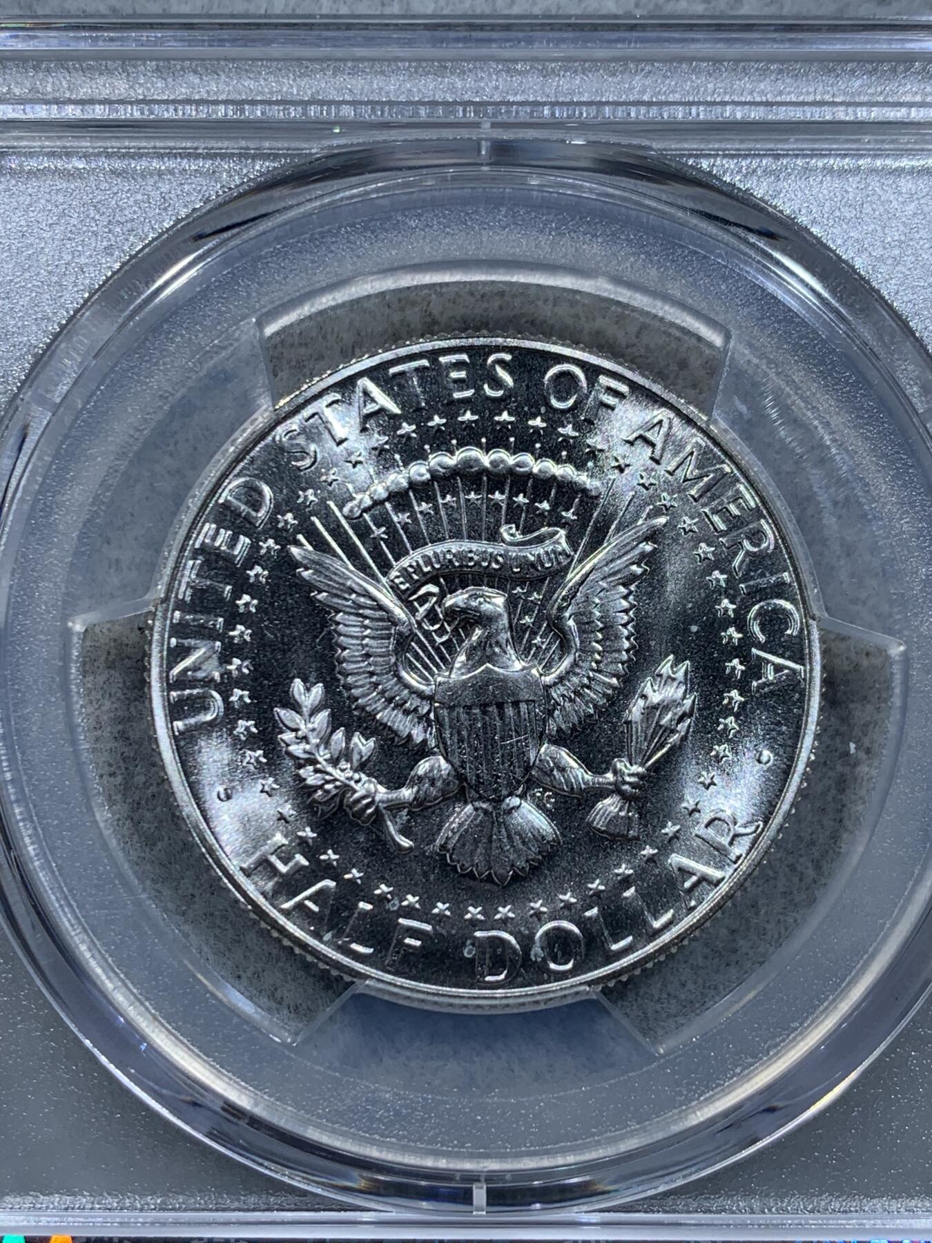 《竞宝斋》第332场 周日，周一 2场连拍 （全场包邮） PCGS SP66 美国 1965年 肯尼迪 半美元 银币