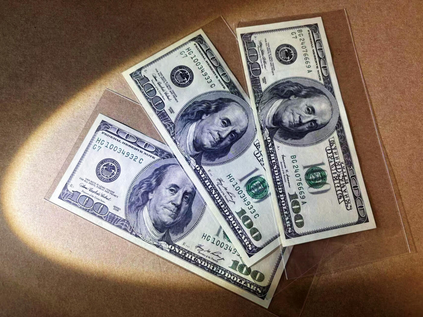 【Blue Auction】✨世界纸币精拍第585期【精】 【一组3张】美国 2006年100美金 UNC/UNC-