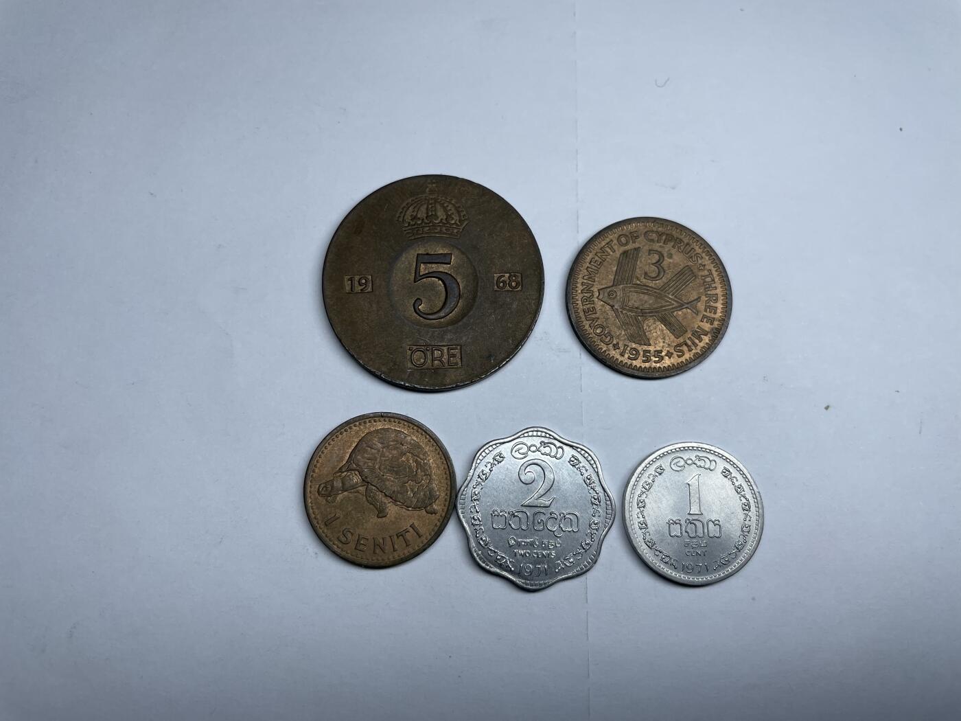每日一拍，2024年集古藏今外币拍卖第十八期-第6场—（总第176拍），可以寄存60天，满160元包邮。 世界各国5枚11