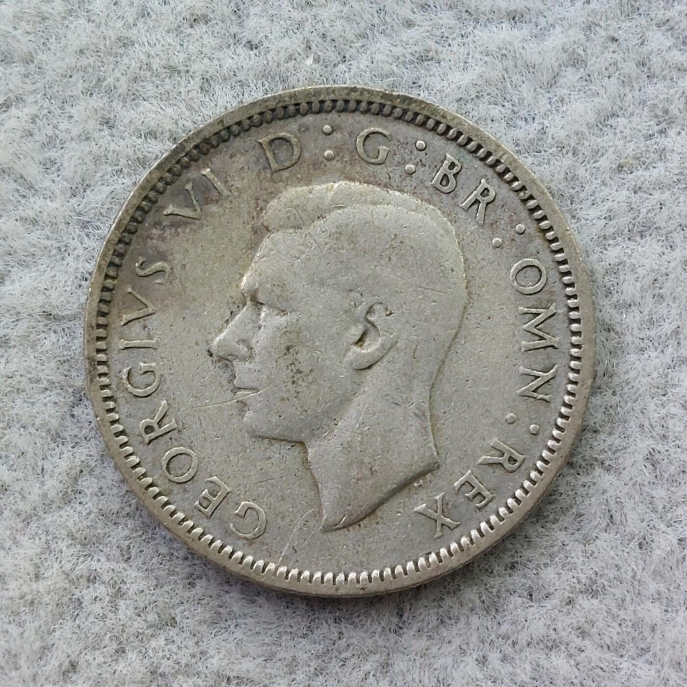英国1941年乔治六世6便士银币