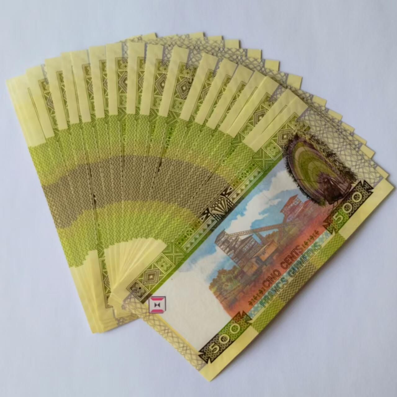 天和轩精品钱币第47场 全新UNC 几内亚500法朗纸币（20张）