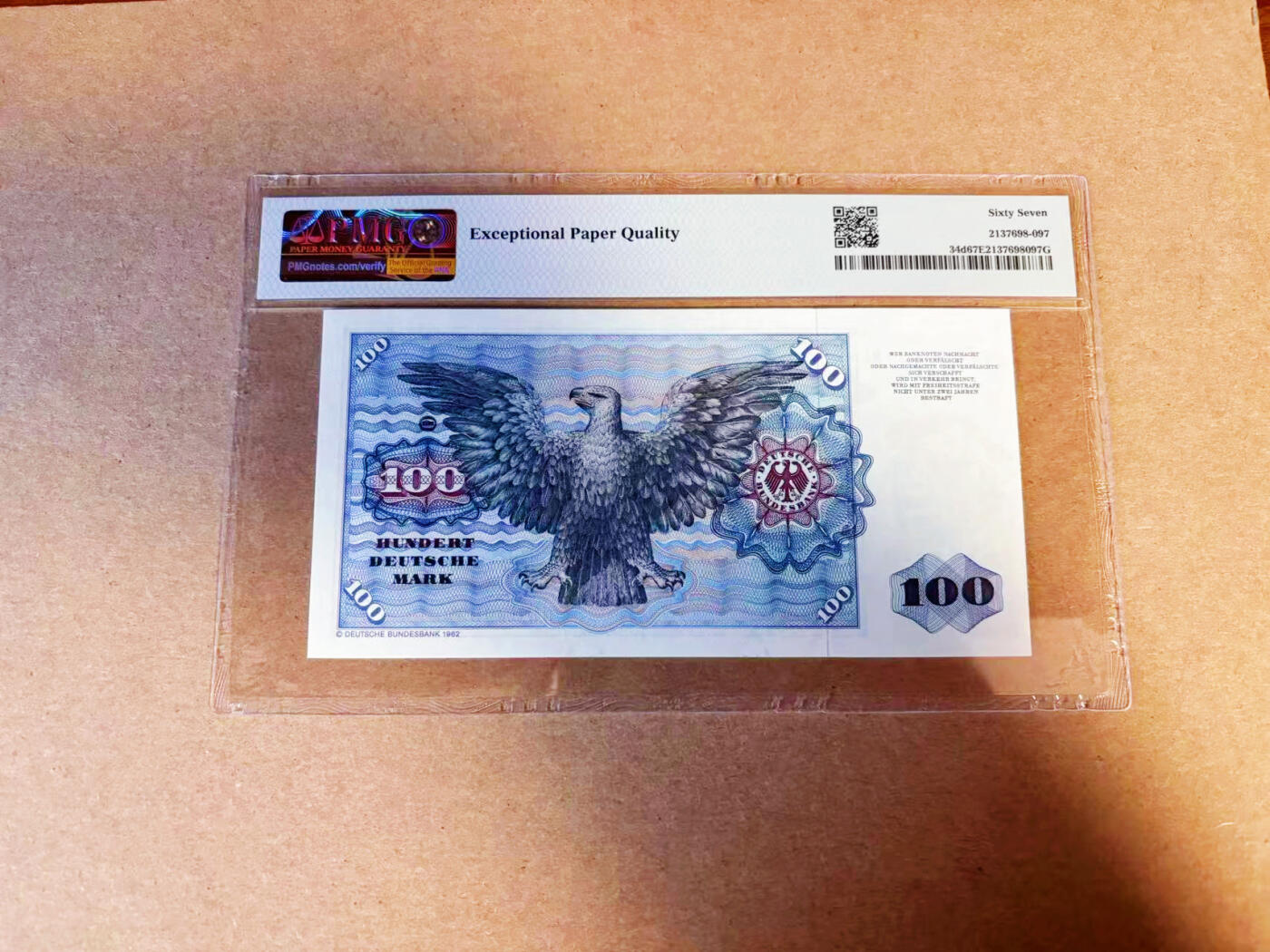 【Blue Auction】✨世界纸币精拍第586期【精】 【无47】德国 1980年100马克 明斯特 PMG67EPQ 高分