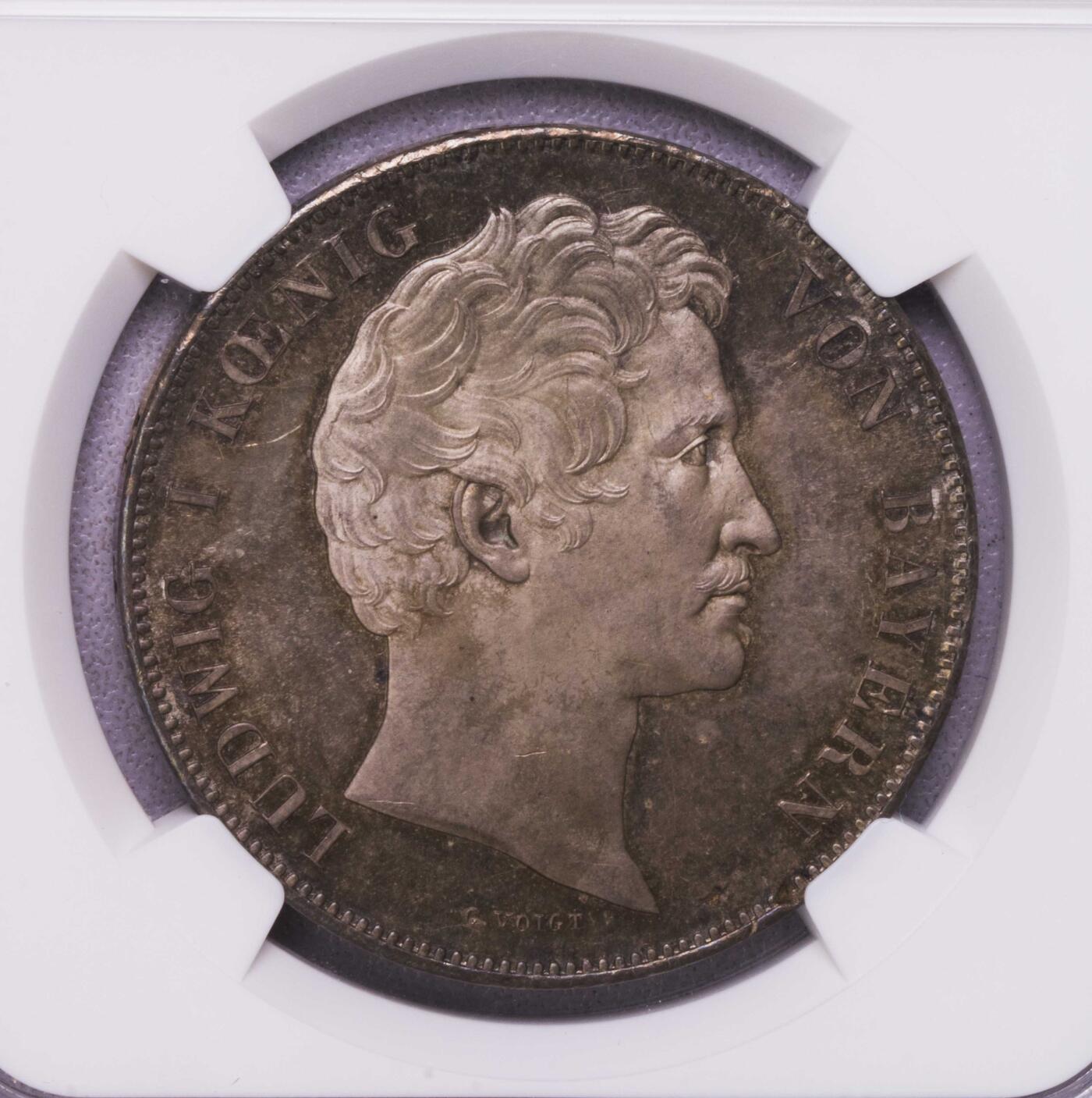 NGC-MS65 1842巴伐利亚瓦哈拉神殿2泰勒大银币 冠军顶级