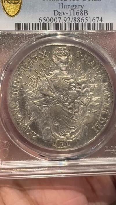 PCGS-AUD 1783匈牙利圣母圣子泰勒大银币深打底光