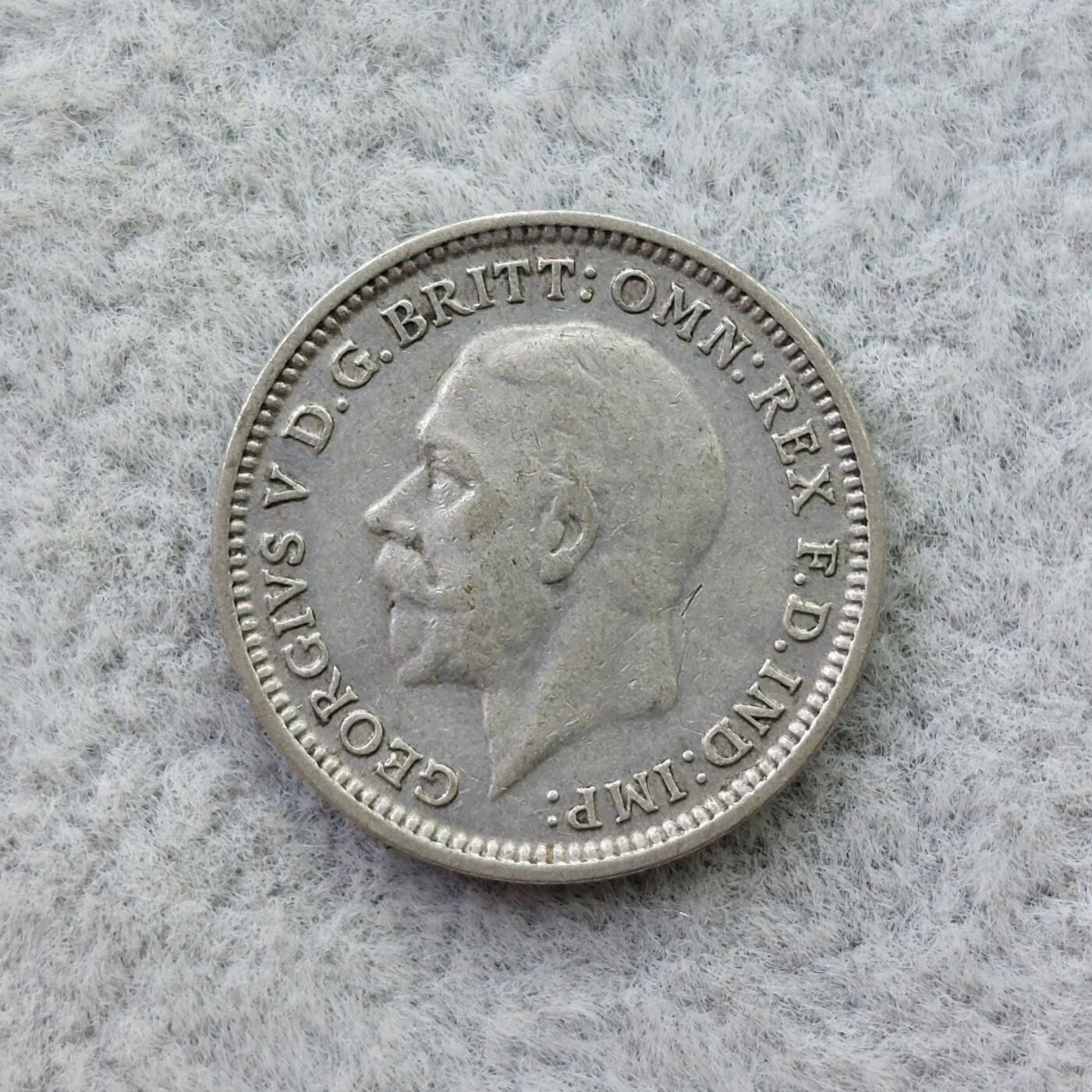 英国1931年乔治五世3便士银币