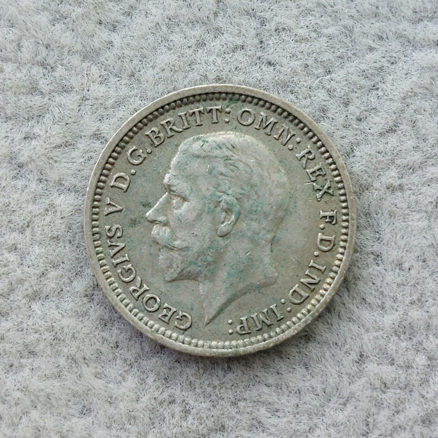英国1934年乔治五世3便士银币
