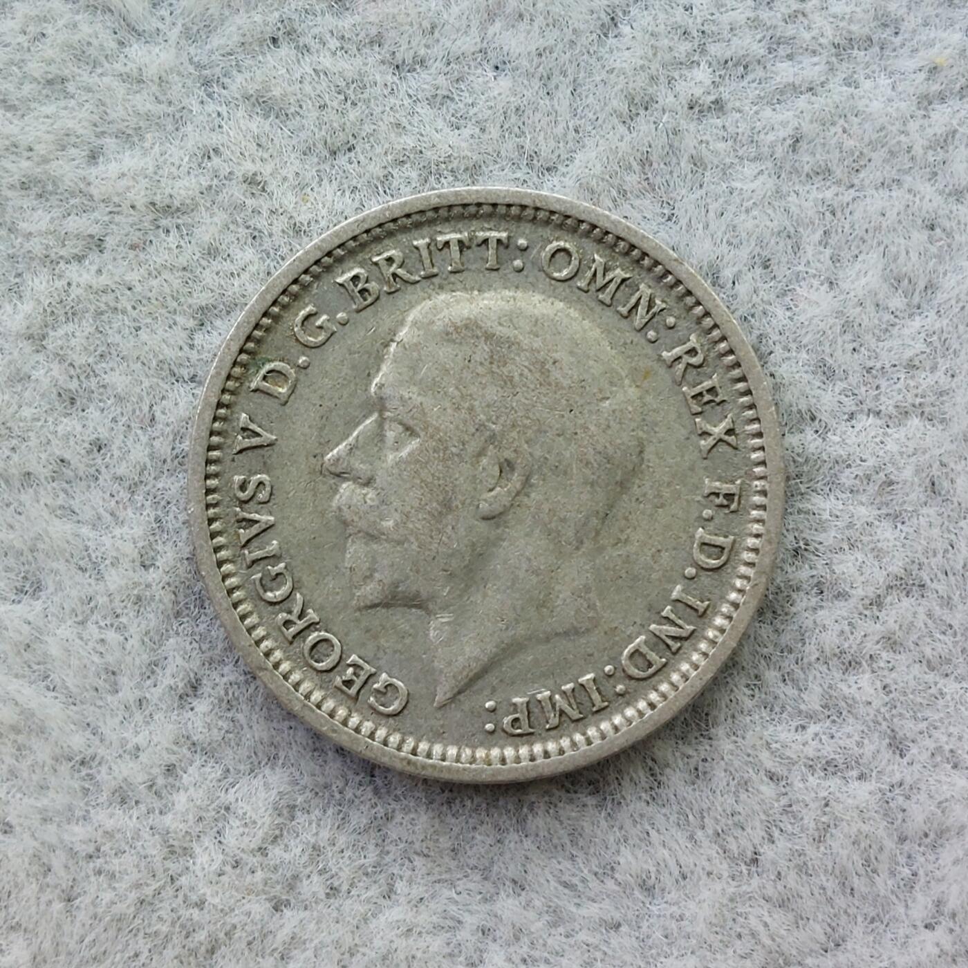 英国1936年乔治五世3便士银币