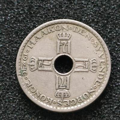 猩哥外币小铺➨【第41场】 - 1946年挪威1克朗