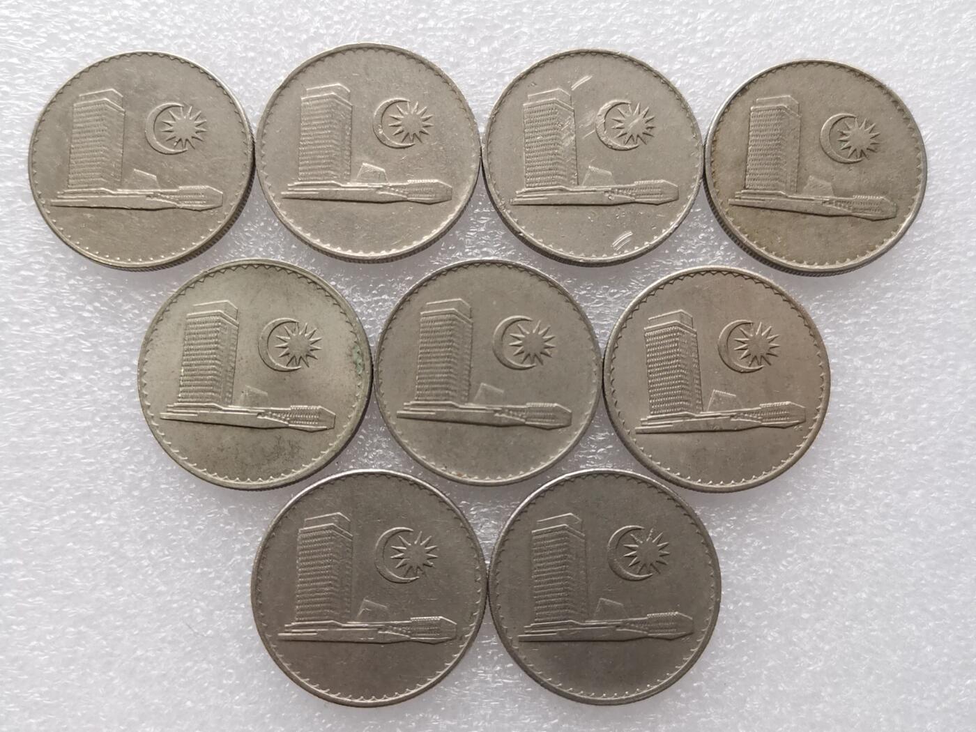 第一海外回流一元起拍收藏 散集专场. 第145期 马来西亚大厦版20分 9枚