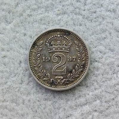 英国1937年乔治六世2便士银币 - 英国1937年乔治六世2便士银币