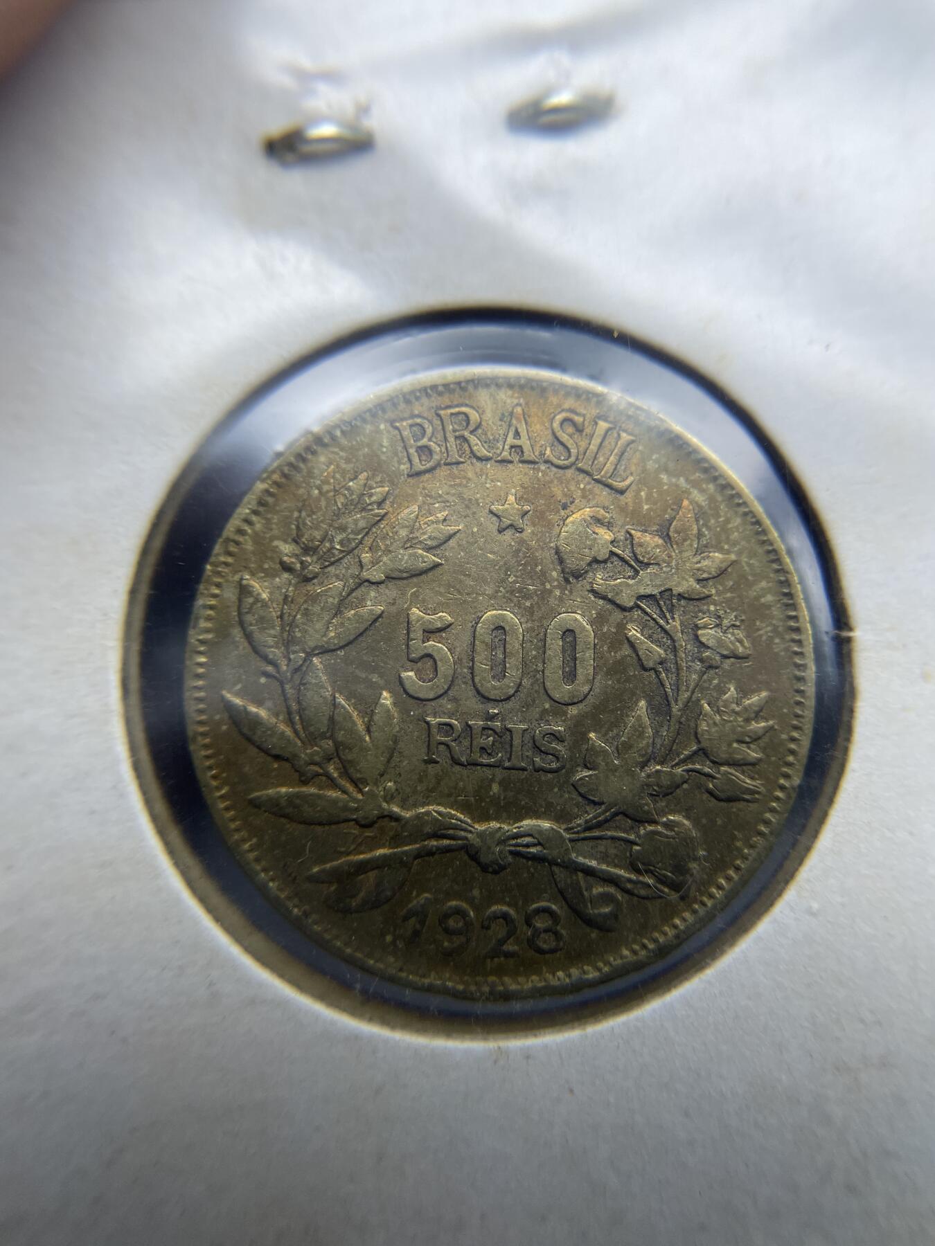 每日一拍，2024年集古藏今外币拍卖第十八期-第6场—（总第176拍），可以寄存60天，满160元包邮。 1928年巴西500瑞斯