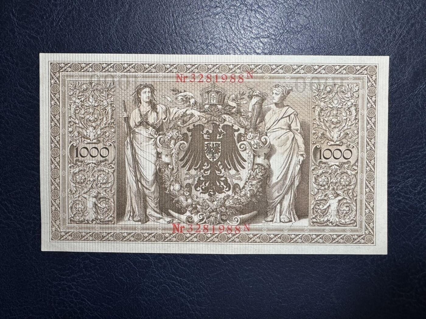 收藏联盟Quantum Auction 第395期拍卖  智利2008年10000比索和德国1910年1000马克 品相UNC 瑕疵细节如图