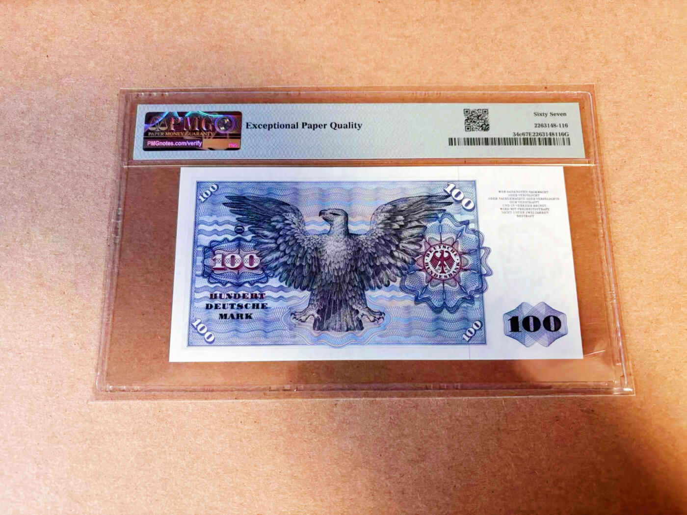 【Blue Auction】✨世界纸币精拍第586期【精】 德国 1980年100马克 明斯特 PMG67EPQ 高分