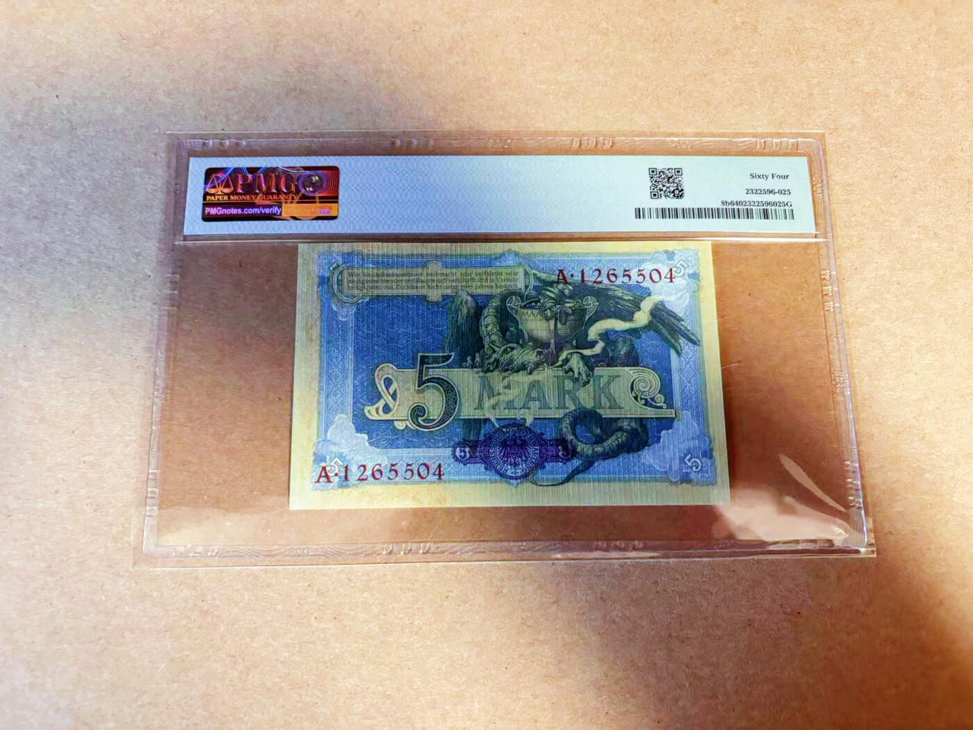 【Blue Auction】✨世界纸币精拍第586期【精】 德国 1904年5马克 PMG64