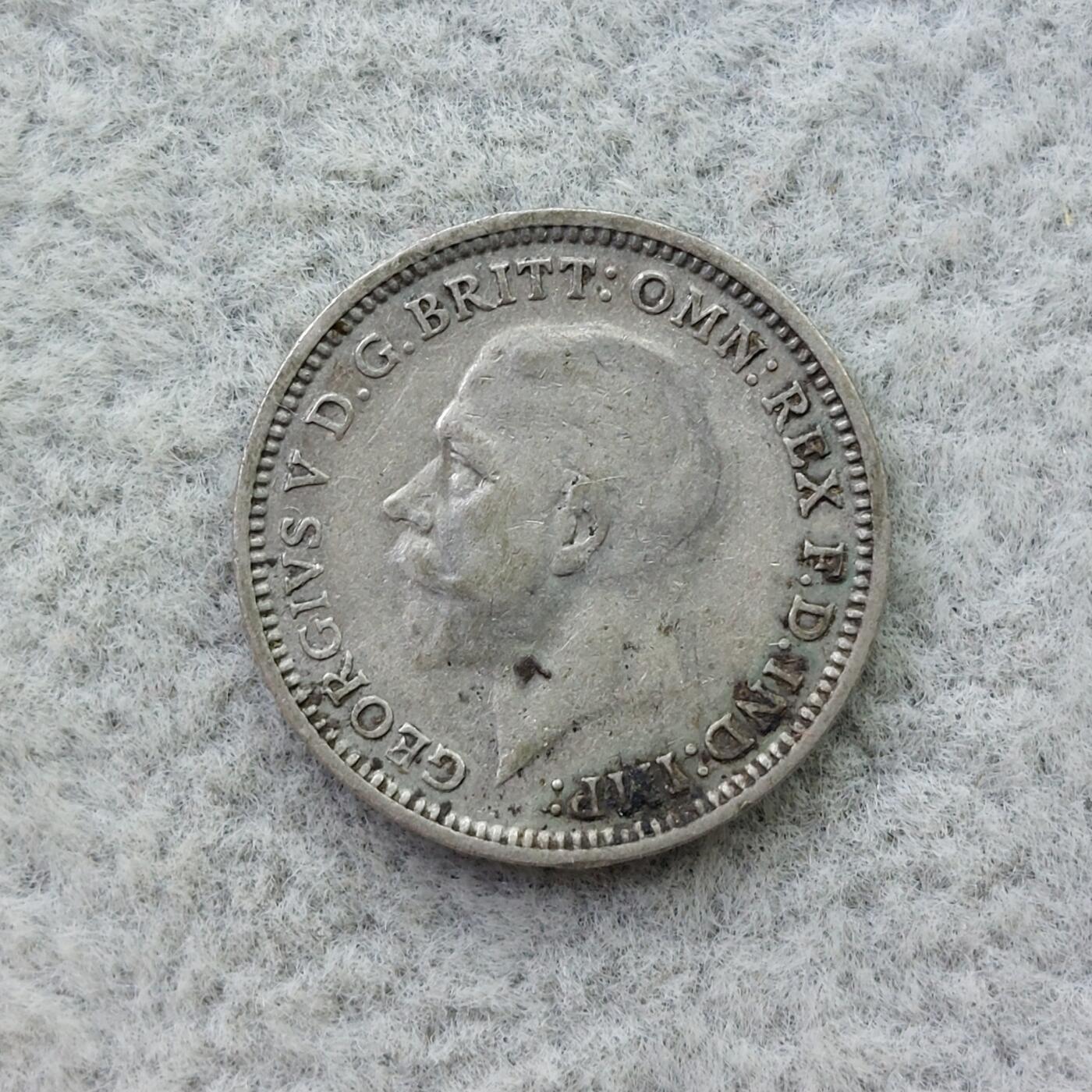 英国1930年乔治五世3便士银币